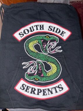 South Side Serpents Black Graphic Hoodie Drawstring bag
